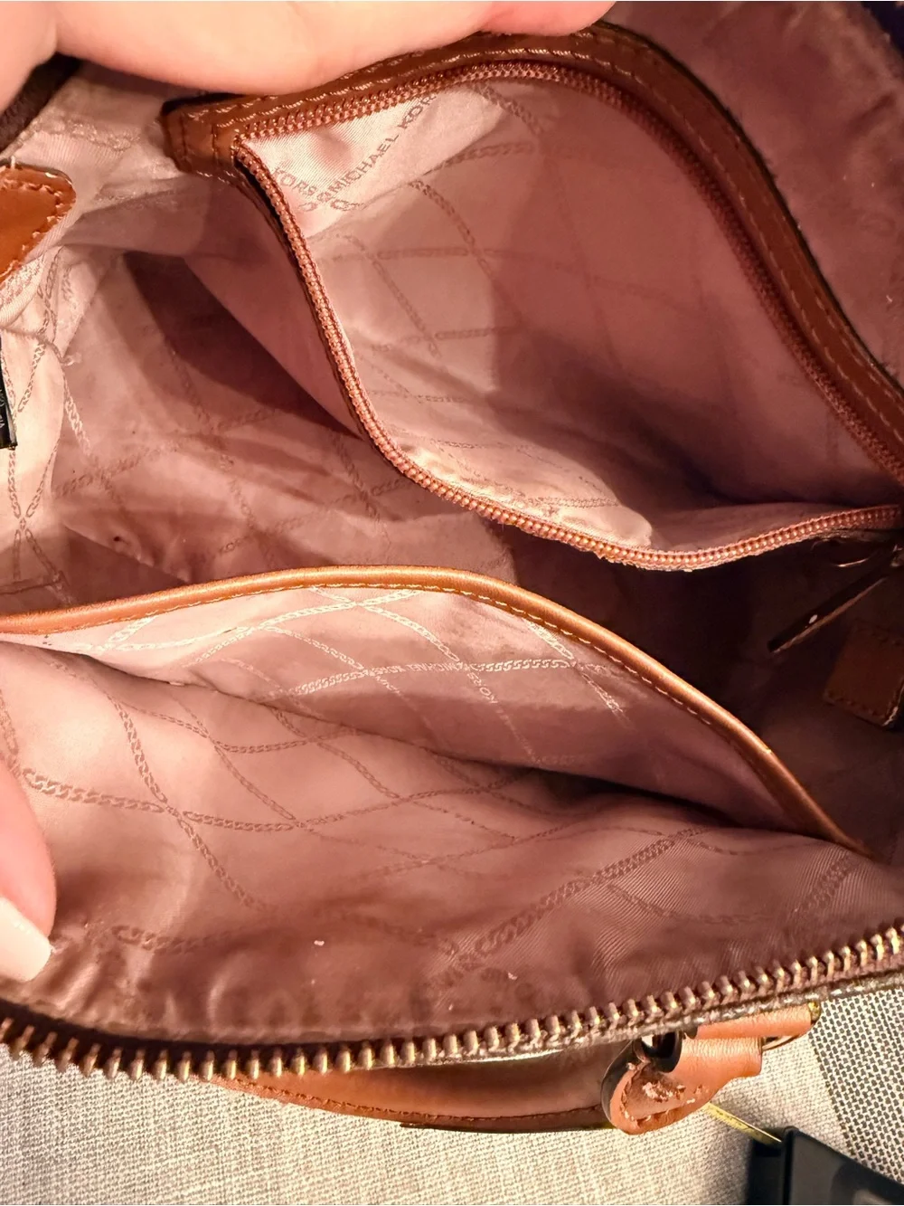 Michael Kors Brown & Tan Signature Satchel